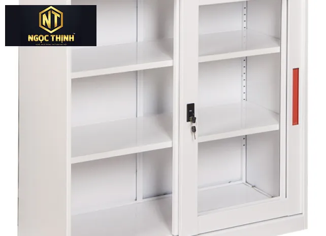 Tủ sắt sơn tĩnh điện màu trắng S26, tay nắm âm màu cam TU88GD Tủ sắt sơn tĩnh điện màu trắng S26, tay nắm âm màu cam TU88GD